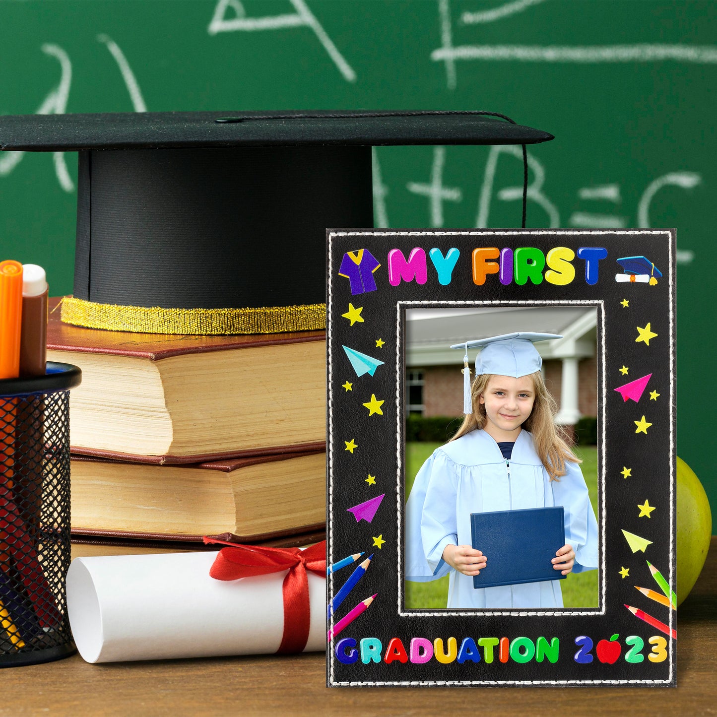 COcnny Kindergarten Graduation Picture Frame 2024, Preschool My First Graduation Decorations, Congratulations Kindergarten Grad Gifts Photo Frame Decor, Graduation Party Supplies for Kids (6” x 4”)