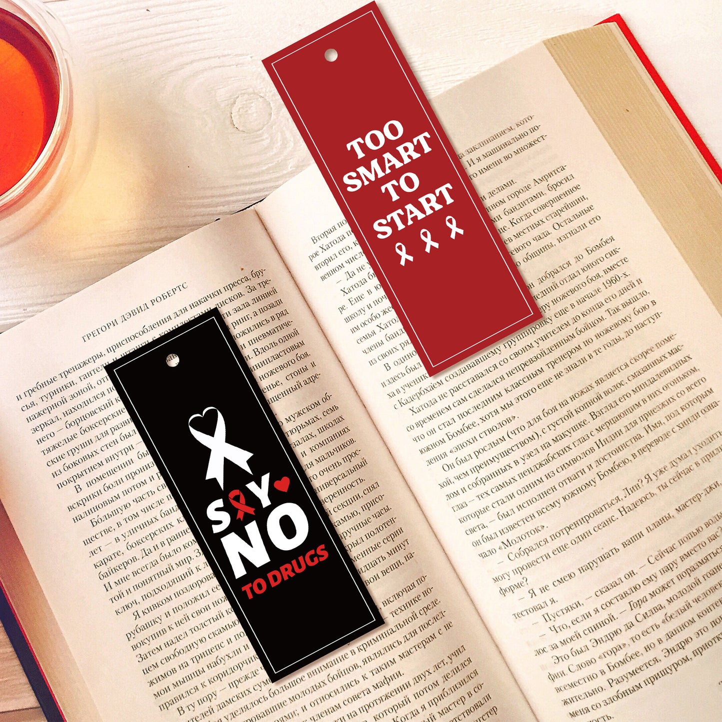 COcnny Red Ribbon Week Bookmarks - 140pcs Awareness Drug Free Book Marks Bulk for Kids Reading Log, Say No to Drugs Book Tracker Bookmark with Signature for Classroom School Charity Party Supplies