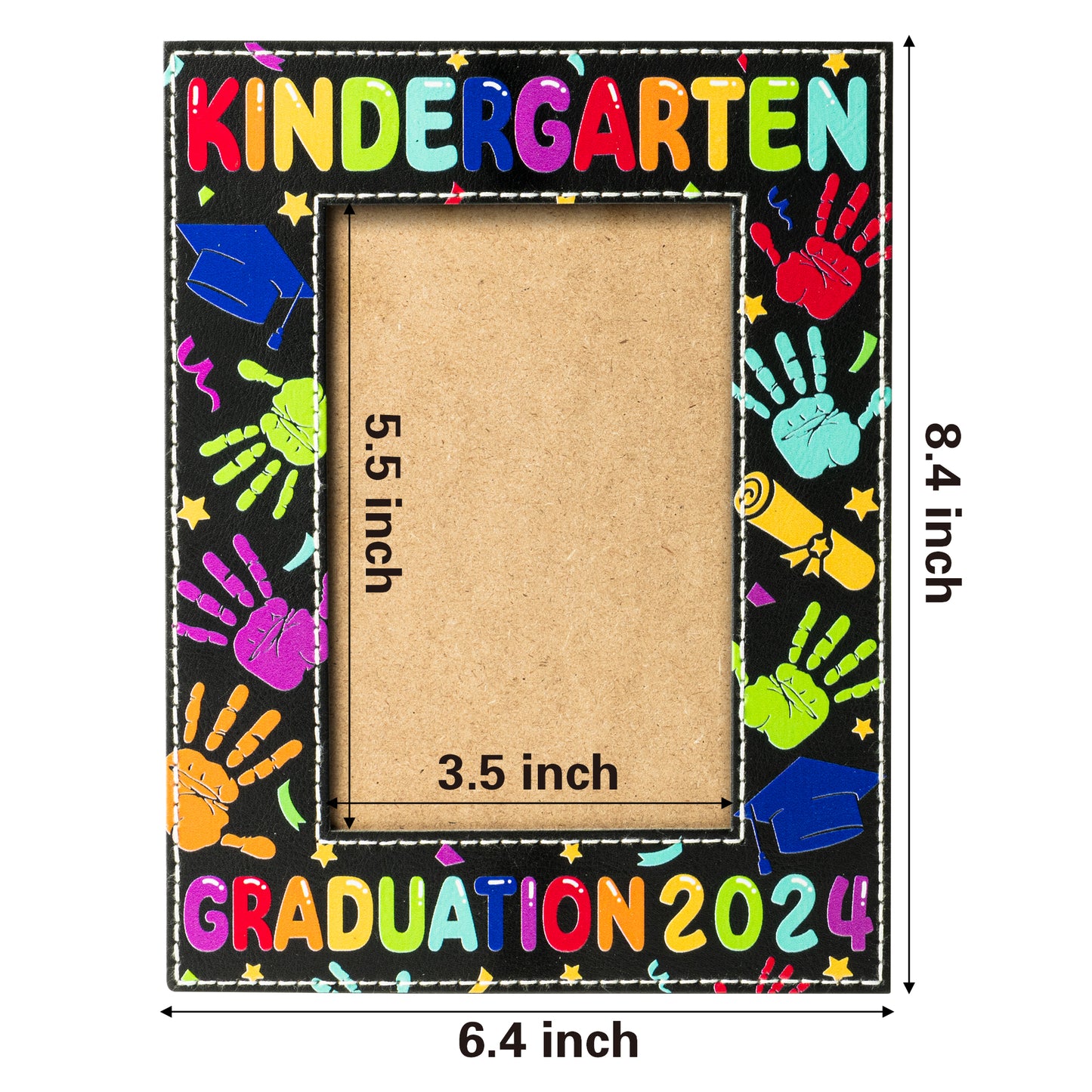 COcnny Kindergarten Graduation Photo Frame - 2024 Preschool Nursery Graduation Decorations, Congratulations Kindergarten Grad Gifts Picture Frame Decor, Graduation Party Supplies for Kids (6” x 4”)