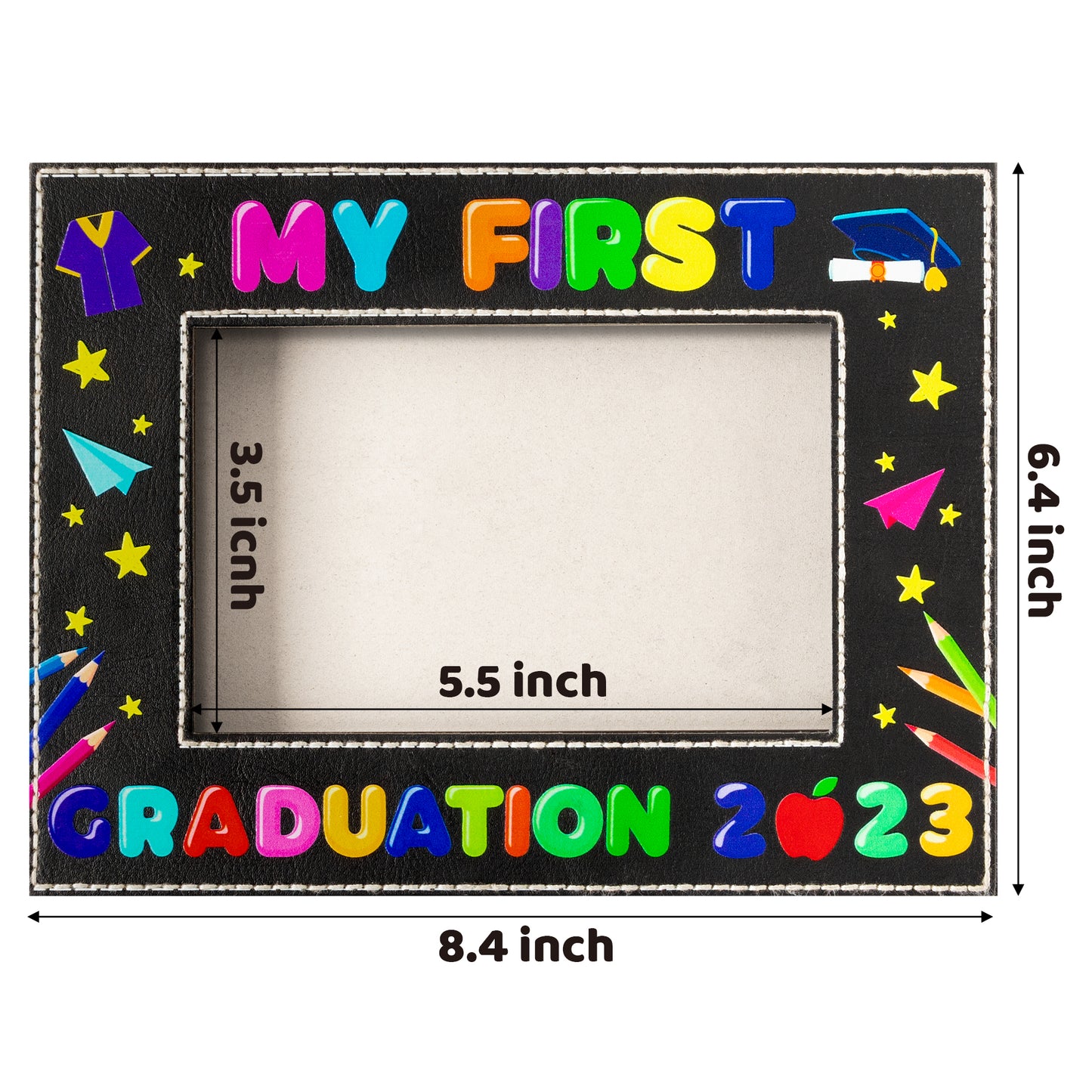 COcnny Kindergarten Graduation Picture Frame, Preschool 2023 My First Graduation Decorations, Congratulations Kindergarten Grad Gifts Photo Frame Decor, Graduation Party Supplies for Kids (4” x 6”)