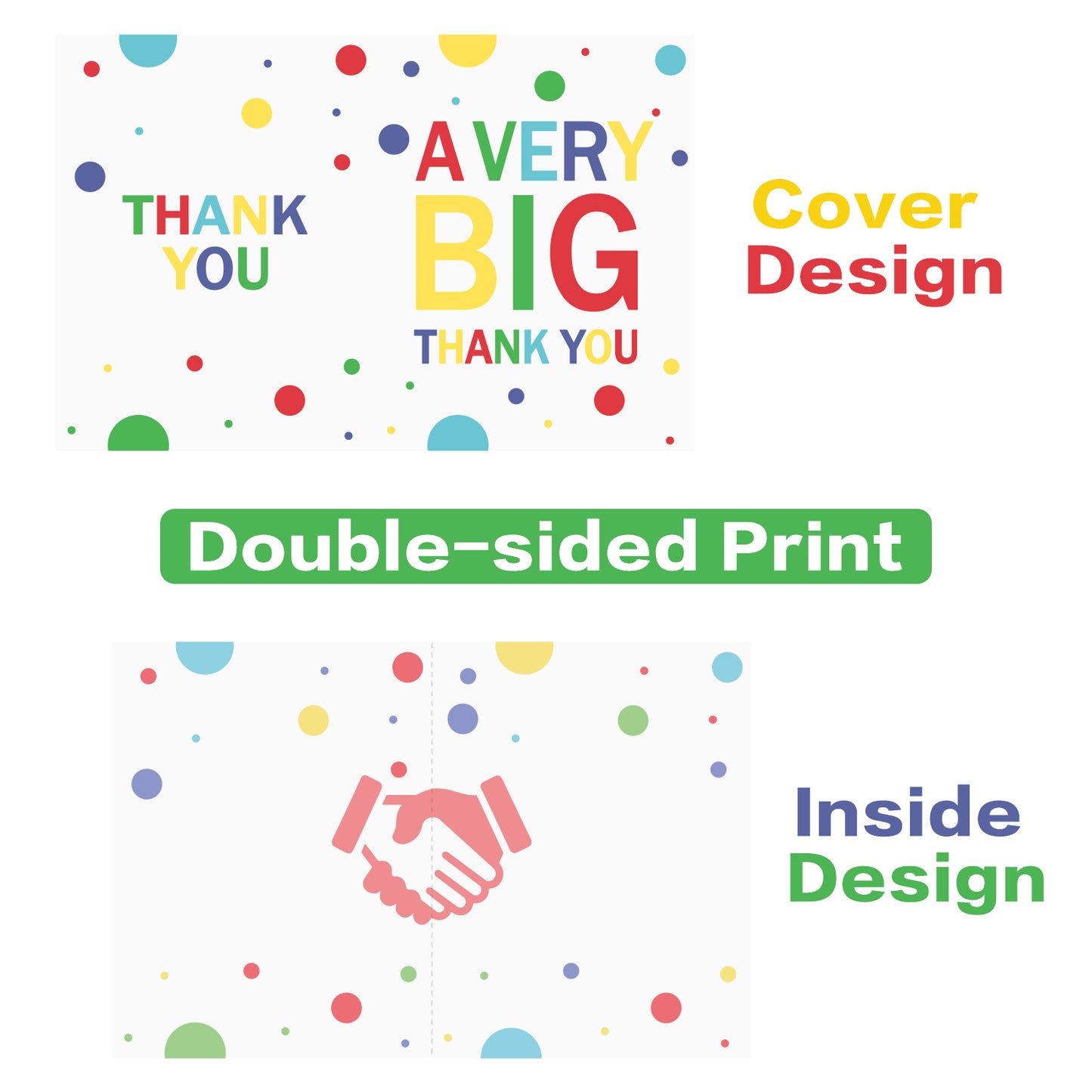 COcnny 3pcs Big Thank You Card with Envelop, Jumbo Thanks You Greeting Cards, Extra Large Thankful Card for Thanksgiving Day Birthday Wedding Farewell Graduation Party (Colorful Style 22 x 14 Inch)