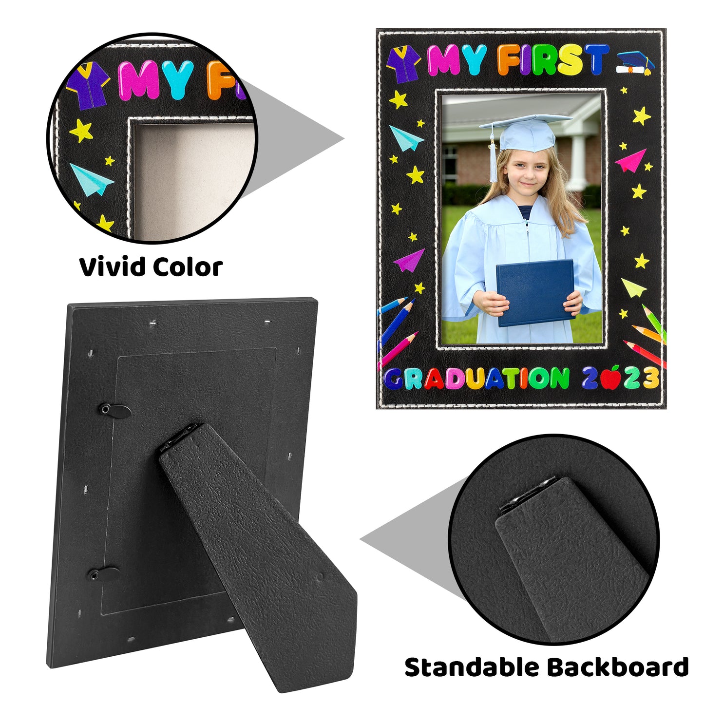 COcnny Kindergarten Graduation Picture Frame 2024, Preschool My First Graduation Decorations, Congratulations Kindergarten Grad Gifts Photo Frame Decor, Graduation Party Supplies for Kids (6” x 4”)