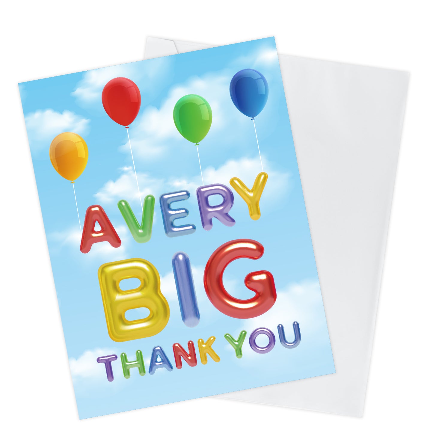 COcnny 3pcs Big Thank You Card with Envelop, Jumbo Thanks You Greeting Cards, Extra Large Thankful Card for Thanksgiving Day Birthday Wedding Farewell Graduation Party (Balloon Style 22 x 14 Inch)