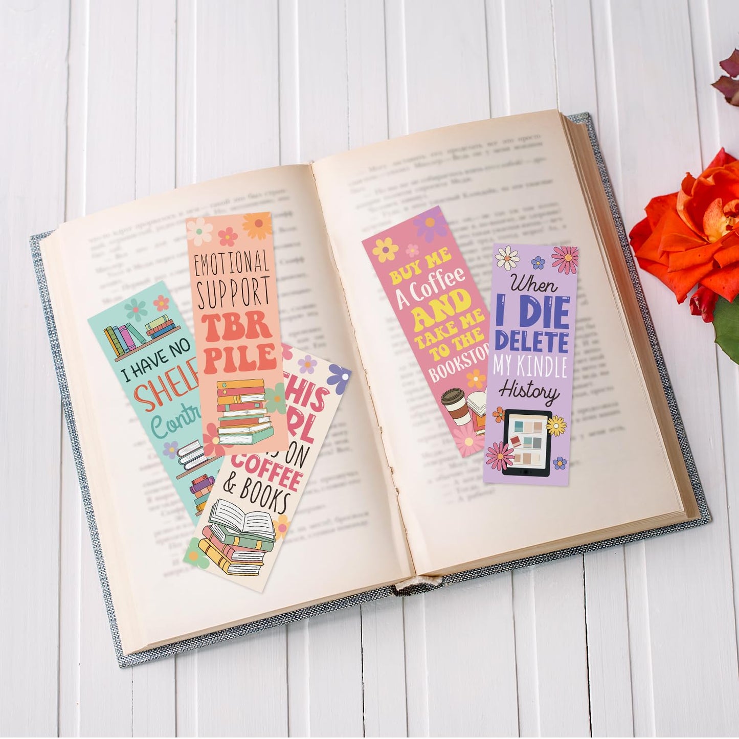 COcnny Book Lover Bookmarks for Women- 150pcs Reading Tracker Log Book Review for Reading Lovers, Timer Bookmark Bulk, Funny Bookish Items Study Records Tracker for Teacher Student Classroom Library