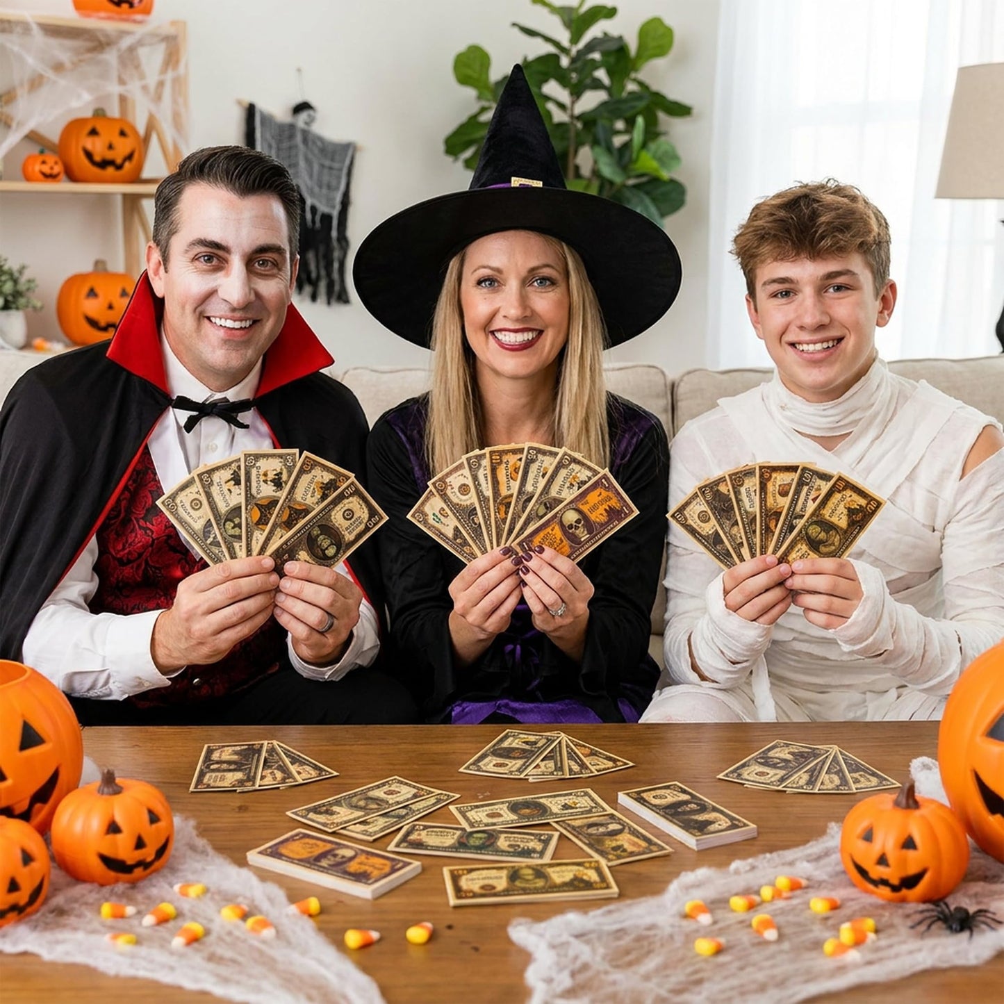 COcnny Halloween Play Bucks for Game - 600pcs Spooky Paper Money for Party