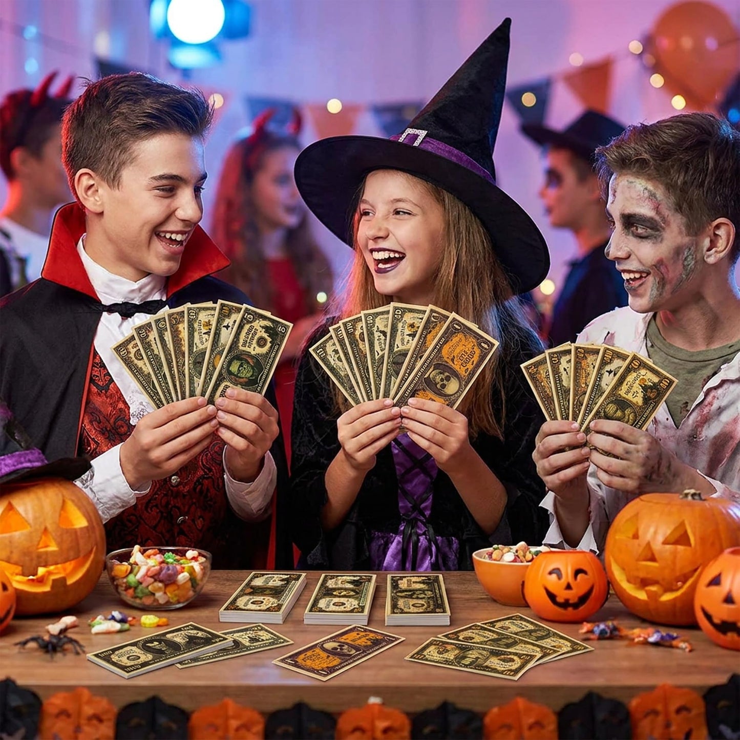 COcnny Halloween Play Bucks for Game - 600pcs Spooky Paper Money for Party